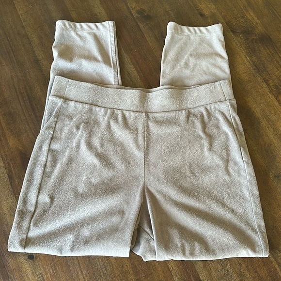 Simply Noelle Pants - Simply Noelle woman’s suede pants taupe  gray color L/XL
